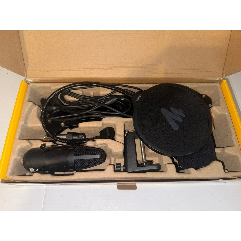 MAONO AU-A04 USB Microphone with AU-MH601 Studio Monitor Headphones Bundle